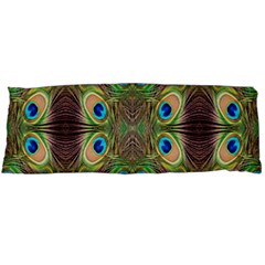 Beautiful Peacock Feathers Seamless Abstract Wallpaper Background Body Pillow Case (dakimakura) by Simbadda