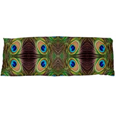 Beautiful Peacock Feathers Seamless Abstract Wallpaper Background Body Pillow Case Dakimakura (two Sides) by Simbadda