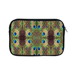 Beautiful Peacock Feathers Seamless Abstract Wallpaper Background Apple Ipad Mini Zipper Cases by Simbadda