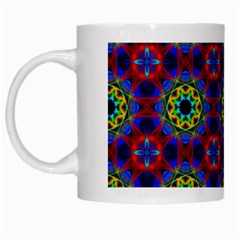 Abstract Pattern Wallpaper White Mugs by Simbadda