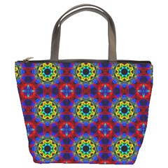 Abstract Pattern Wallpaper Bucket Bags by Simbadda