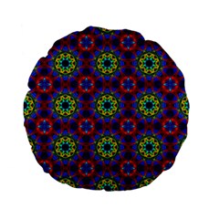 Abstract Pattern Wallpaper Standard 15  Premium Flano Round Cushions by Simbadda