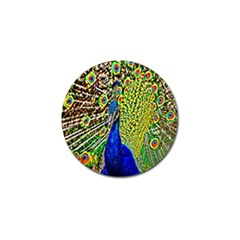 Graphic Painting Of A Peacock Golf Ball Marker