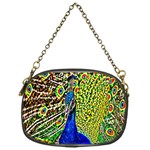 Graphic Painting Of A Peacock Chain Purses (One Side)  Front