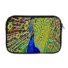 Graphic Painting Of A Peacock Apple Macbook Pro 17  Zipper Case