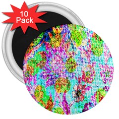 Bright Rainbow Background 3  Magnets (10 Pack)  by Simbadda