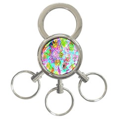 Bright Rainbow Background 3-ring Key Chains by Simbadda