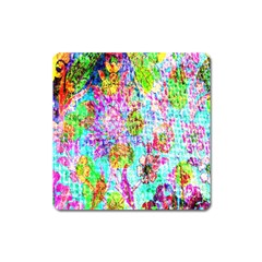 Bright Rainbow Background Square Magnet by Simbadda