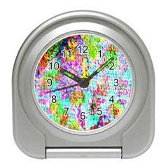 Bright Rainbow Background Travel Alarm Clocks by Simbadda