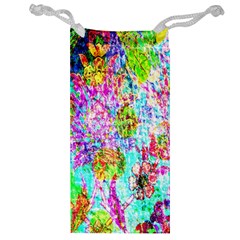 Bright Rainbow Background Jewelry Bag by Simbadda