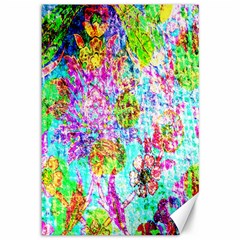 Bright Rainbow Background Canvas 12  X 18   by Simbadda