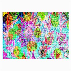 Bright Rainbow Background Large Glasses Cloth (2-side) by Simbadda