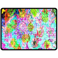 Bright Rainbow Background Fleece Blanket (large)  by Simbadda