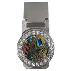 Peacock Feathers Money Clips (cz)  by Simbadda