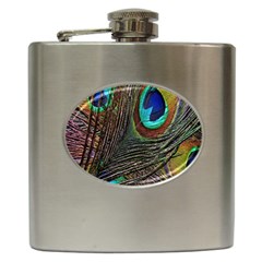 Peacock Feathers Hip Flask (6 Oz) by Simbadda