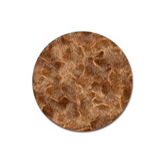 Brown Seamless Animal Fur Pattern Magnet 3  (round) by Simbadda