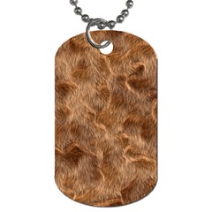 Brown Seamless Animal Fur Pattern Dog Tag (one Side) by Simbadda