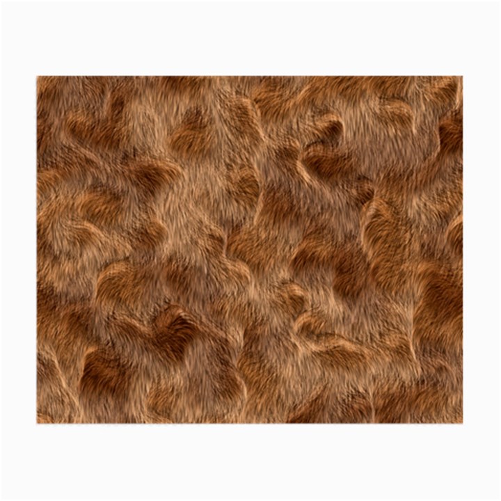 Brown Seamless Animal Fur Pattern Small Glasses Cloth (2-Side)