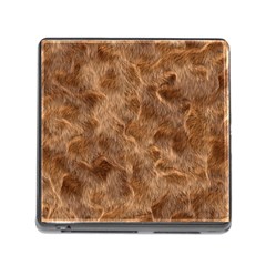 Brown Seamless Animal Fur Pattern Memory Card Reader (square) by Simbadda