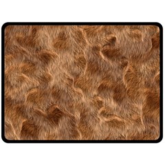 Brown Seamless Animal Fur Pattern Fleece Blanket (large)  by Simbadda