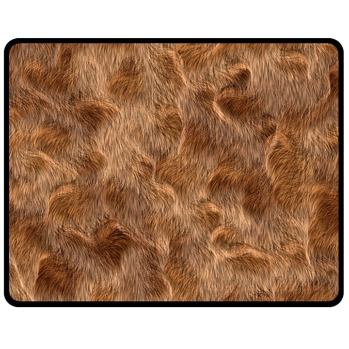 Brown Seamless Animal Fur Pattern Fleece Blanket (Medium) 