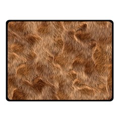 Brown Seamless Animal Fur Pattern Fleece Blanket (small) by Simbadda