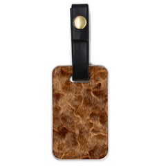 Brown Seamless Animal Fur Pattern Luggage Tags (one Side)  by Simbadda