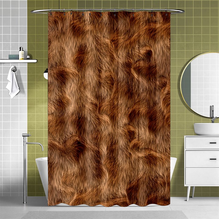 Brown Seamless Animal Fur Pattern Shower Curtain 48  x 72  (Small) 