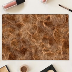 Brown Seamless Animal Fur Pattern Cosmetic Bag (xxl)  by Simbadda