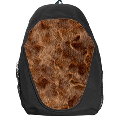 Brown Seamless Animal Fur Pattern Backpack Bag by Simbadda