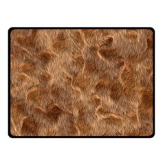 Brown Seamless Animal Fur Pattern Double Sided Fleece Blanket (small)  by Simbadda