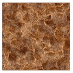 Brown Seamless Animal Fur Pattern Large Satin Scarf (square) by Simbadda