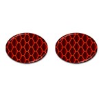 Snake Abstract Pattern Cufflinks (Oval) Front(Pair)