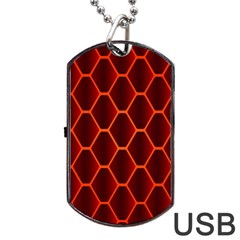 Snake Abstract Pattern Dog Tag Usb Flash (one Side) by Simbadda