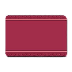 Heart Pattern Background In Dark Pink Small Doormat  by Simbadda