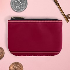 Heart Pattern Background In Dark Pink Mini Coin Purses by Simbadda