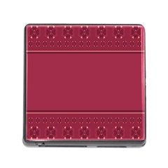 Heart Pattern Background In Dark Pink Memory Card Reader (square) by Simbadda