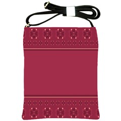 Heart Pattern Background In Dark Pink Shoulder Sling Bags by Simbadda