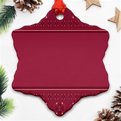 Heart Pattern Background In Dark Pink Snowflake Ornament (two Sides) by Simbadda