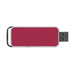 Heart Pattern Background In Dark Pink Portable Usb Flash (one Side) by Simbadda