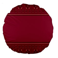 Heart Pattern Background In Dark Pink Large 18  Premium Round Cushions by Simbadda