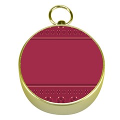 Heart Pattern Background In Dark Pink Gold Compasses by Simbadda