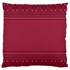 Heart Pattern Background In Dark Pink Large Flano Cushion Case (one Side) by Simbadda