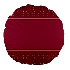 Heart Pattern Background In Dark Pink Large 18  Premium Flano Round Cushions by Simbadda