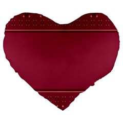 Heart Pattern Background In Dark Pink Large 19  Premium Flano Heart Shape Cushions by Simbadda