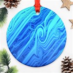 Vintage Pattern Background Wallpaper Ornament (Round) Front