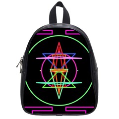 Drawing Of A Color Mandala On Black School Bags (small)  by Simbadda