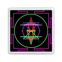 Drawing Of A Color Mandala On Black Memory Card Reader (square)  by Simbadda