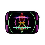 Drawing Of A Color Mandala On Black Apple iPad Mini Zipper Cases Front