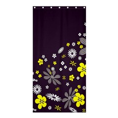 Vintage Retro Floral Flowers Wallpaper Pattern Background Shower Curtain 36  X 72  (stall)  by Simbadda